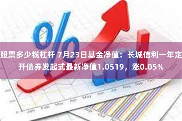 股票多少钱杠杆 7月23日基金净值：长城信利一年定开债券发起式最新净值1.0519，涨0.05%