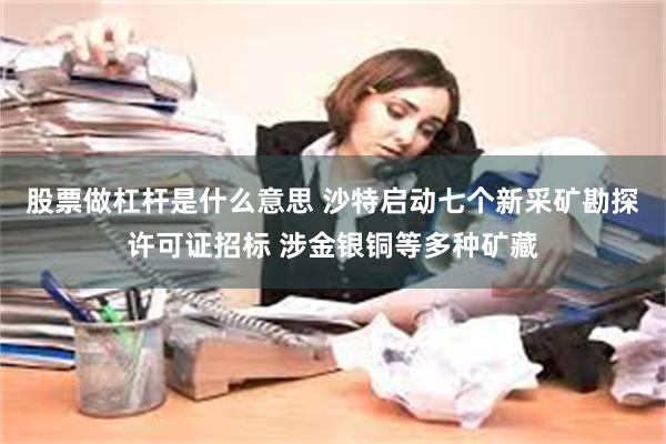 股票做杠杆是什么意思 沙特启动七个新采矿勘探许可证招标 涉金银铜等多种矿藏