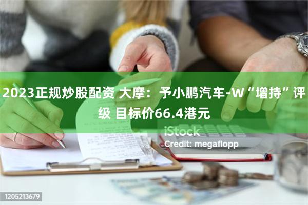 2023正规炒股配资 大摩：予小鹏汽车-W“增持”评级 目标价66.4港元