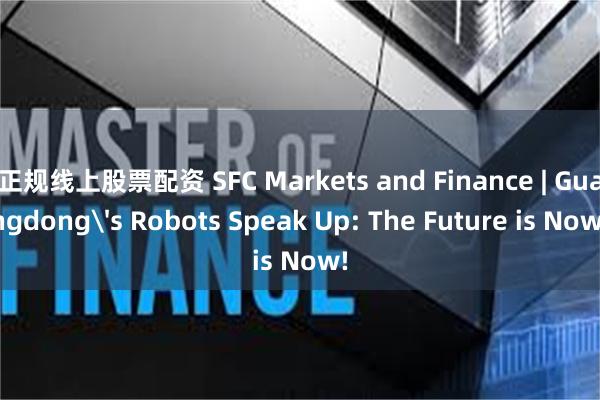 正规线上股票配资 SFC Markets and Finance | Guangdong's Robots Speak Up: The Future is Now!